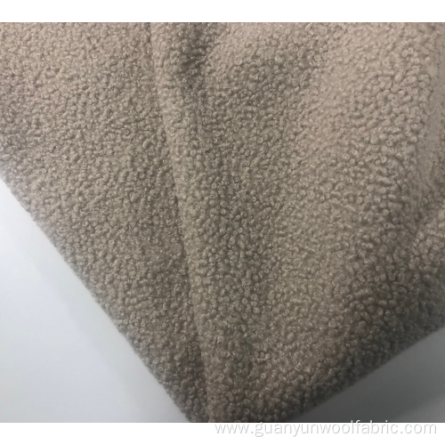 100% Polyester boucle sherpa fleece fabric roll